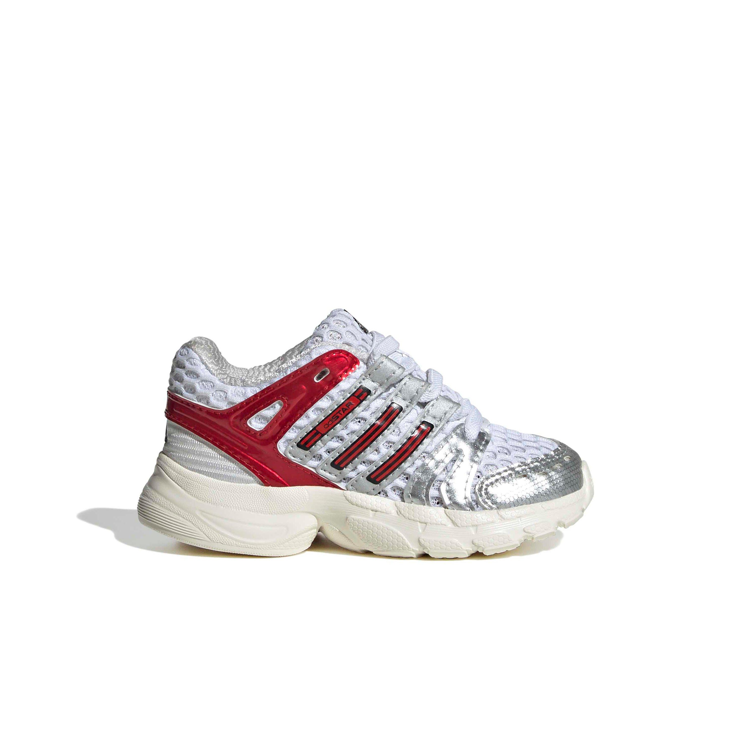 adidas Originals Adistar Control 5 EL "Ftwr White/Better Scarlet/Dash Grey" Infant Boys' Shoe - WHITE/SCARLET/GREY